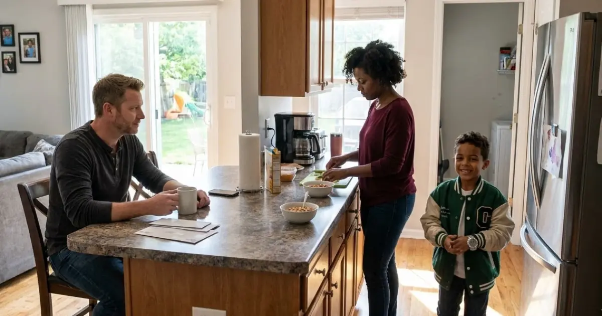 His Son Wearing an Adult Man’s Varsity Jacket — Then He Stopped Smiling