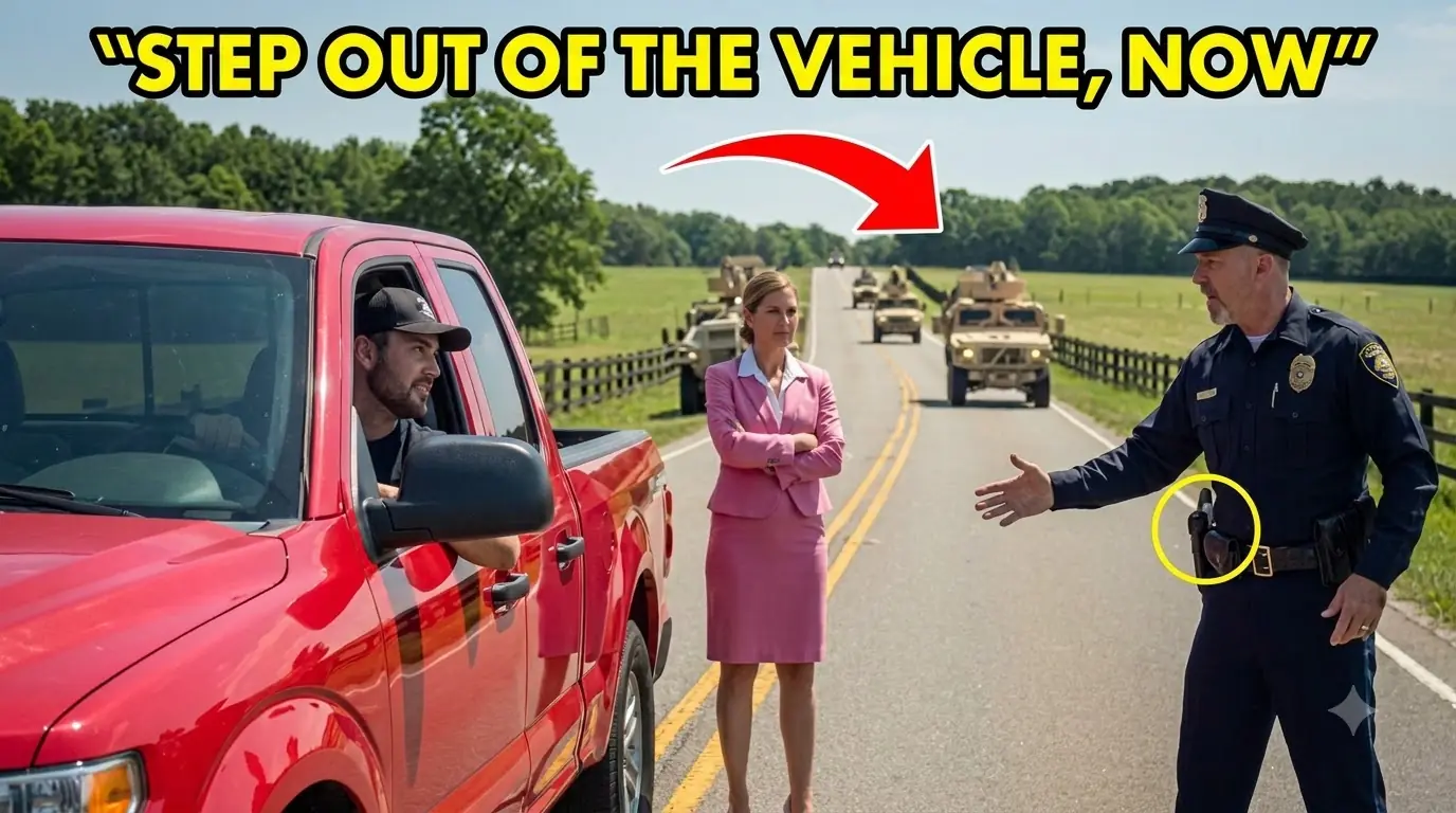 HOA Karen Ordered Fake HOA Police to Stop Me — But the Military Convoy Behind Me Surrounded Them
