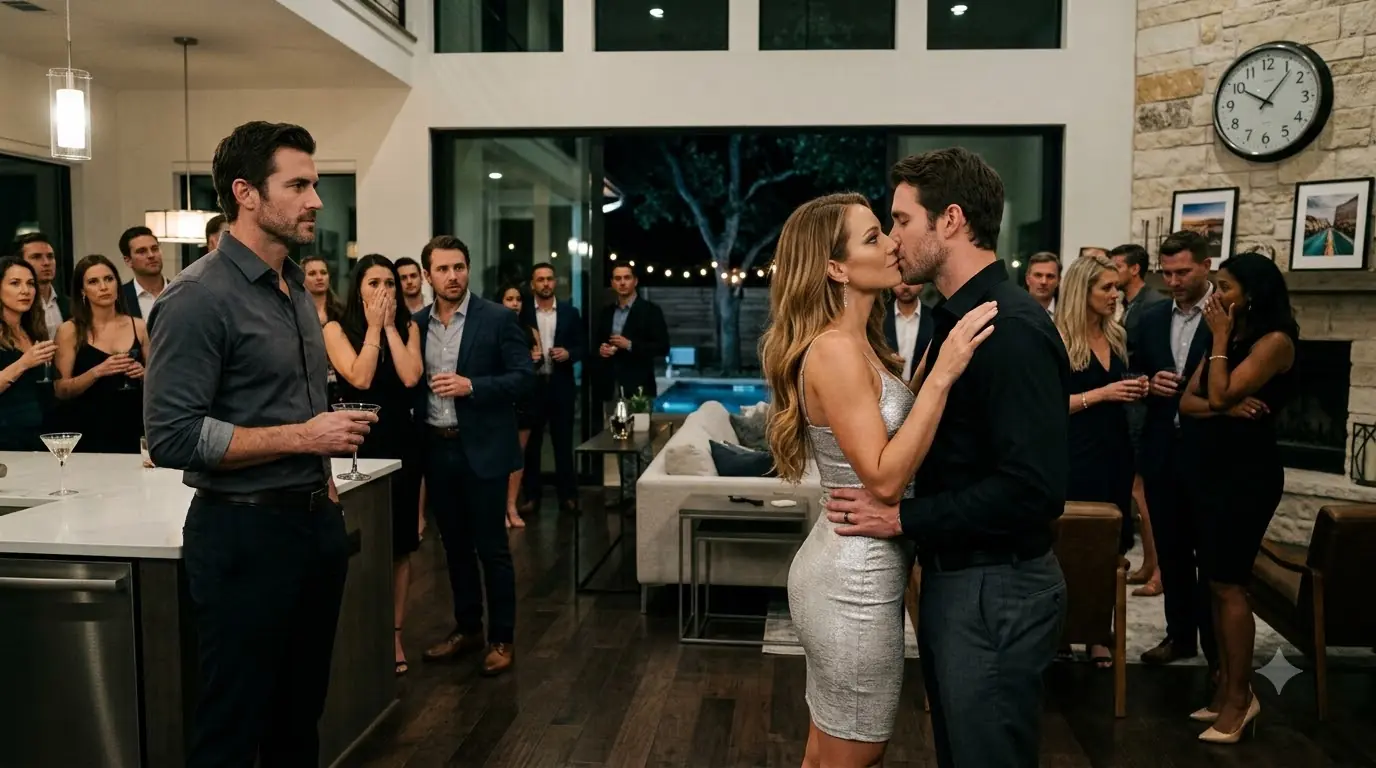 She Turned Her Husband Into the Joke at Her Promotion Party — Then He Checked the Time and Said Nothing