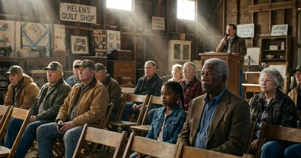 The Auctioneer Opened the Bidding on a Widow’s Quilt Shop — A Voice From the Back Row Refused to Let It End Cheaply