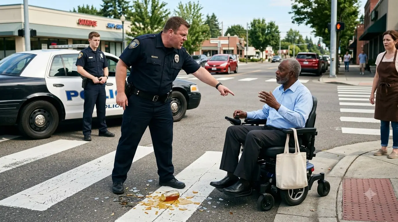 Cop Assaults Disabled Man in Wheelchair — Then Learns Who He Really Is