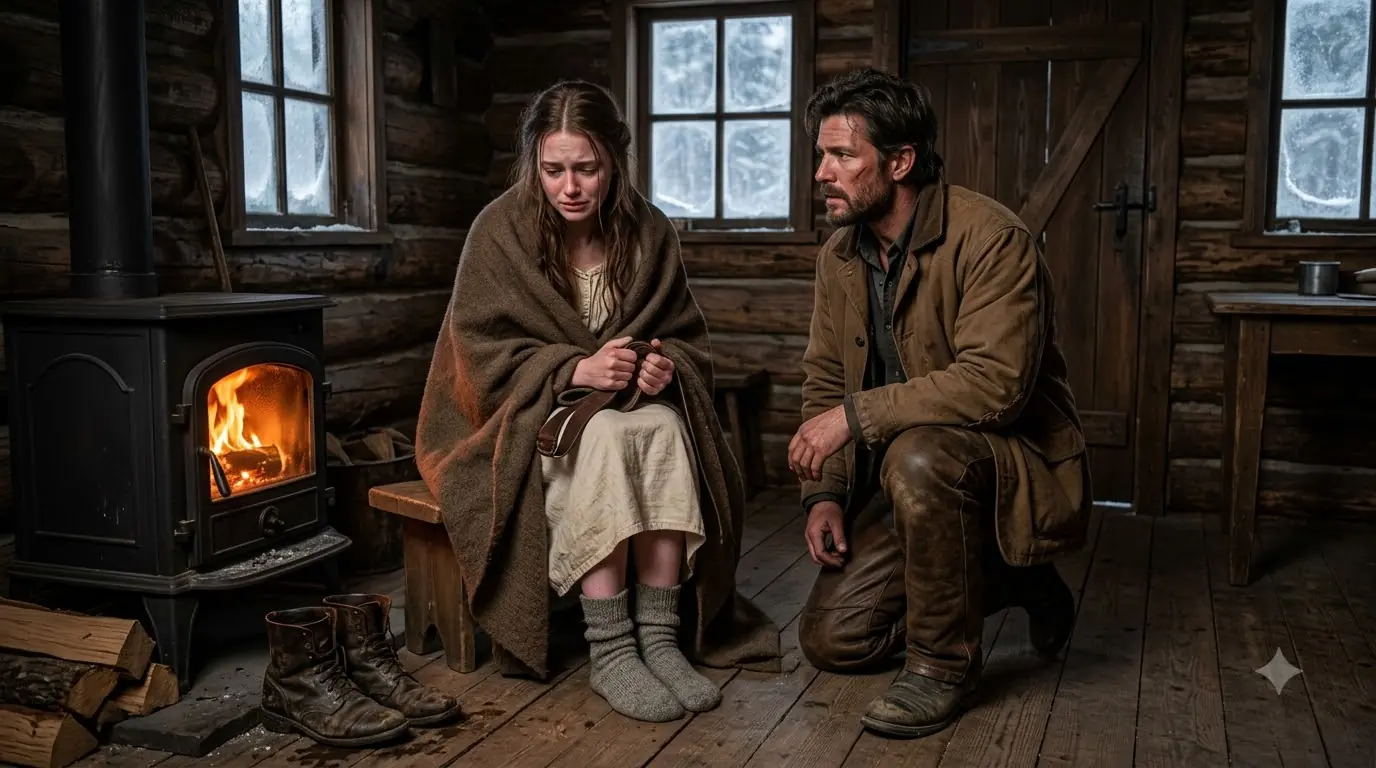 A Stranded Bride Took Shelter With a Scarred Cowboy — Then Someone Knocked Through the Blizzard