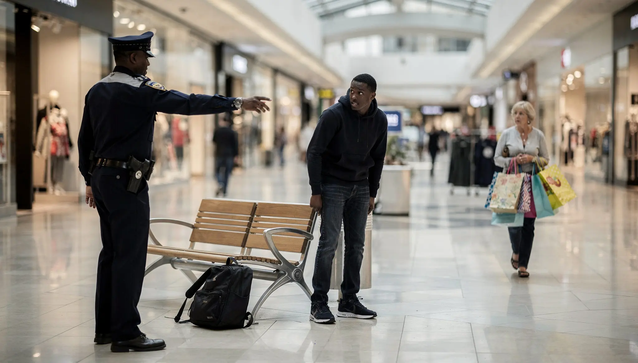 A Police Officer Ordered a Black Teen Away From a Mall Bench — Then a Woman With Shopping Bags Walked Toward Them