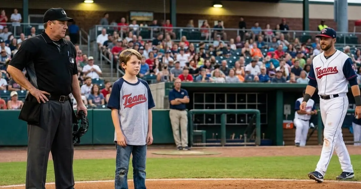 A Umpire Called a Ten-Year-Old a Halftime Joke — Then a Pro Handed Him the Bat