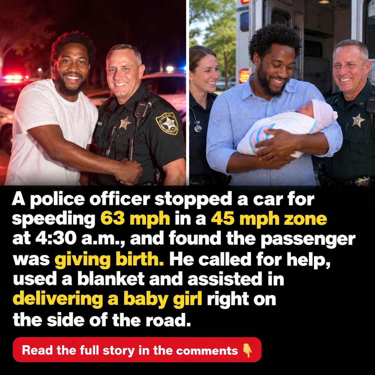 Florida Deputy Pulls Over a Speeding Car—Then Helps Deliver a Baby Girl on the Side of the Road