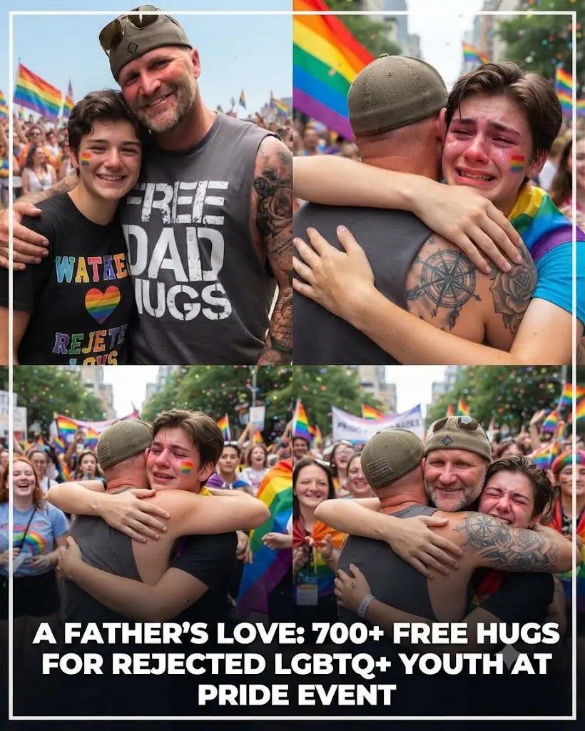 The Father Who Offered Free Hugs at Pride — and Gave Strangers the Acceptance They Were Missing