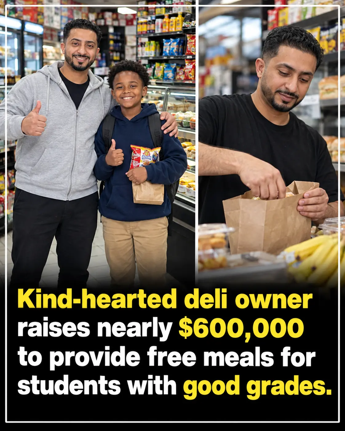 NYC Deli Owner Turns Good Grades Into Cash and Snacks — Raising Over $600,000 to Reward Students