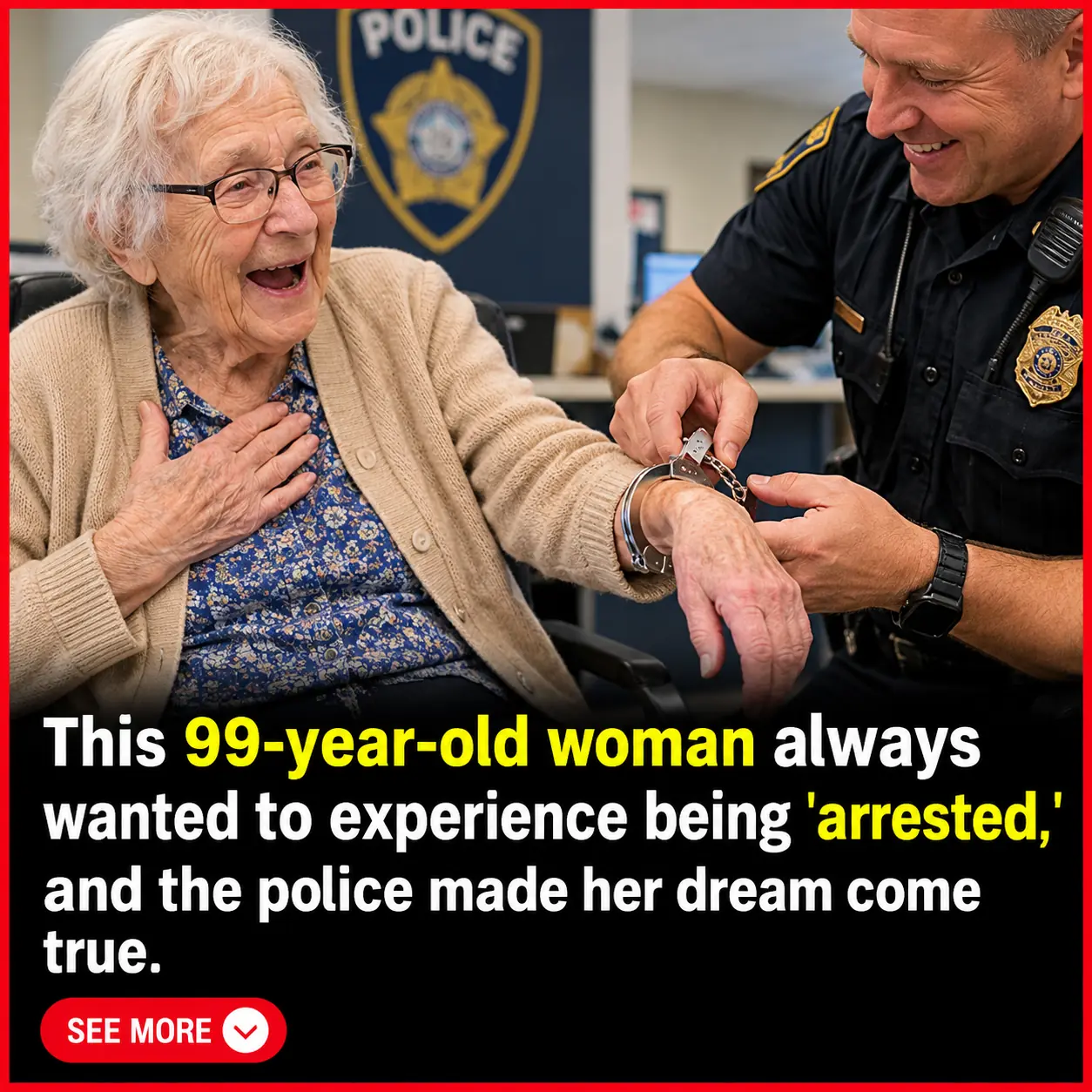 At 99, She Had One Unusual Bucket-List Wish: To Be Arrested