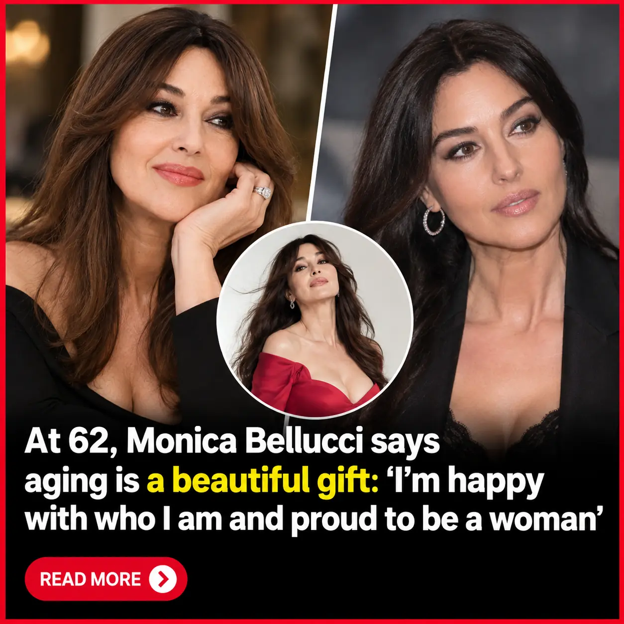 Monica Bellucci, 62, on the ‘wonderful gift’ of aging: ‘I’m proud of myself and of being a woman’