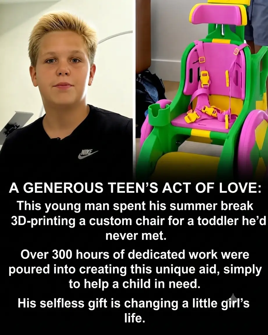 13-Year-Old Spends 300 Hours Building a Custom Mobility Chair for a Little Girl He Had Never Met