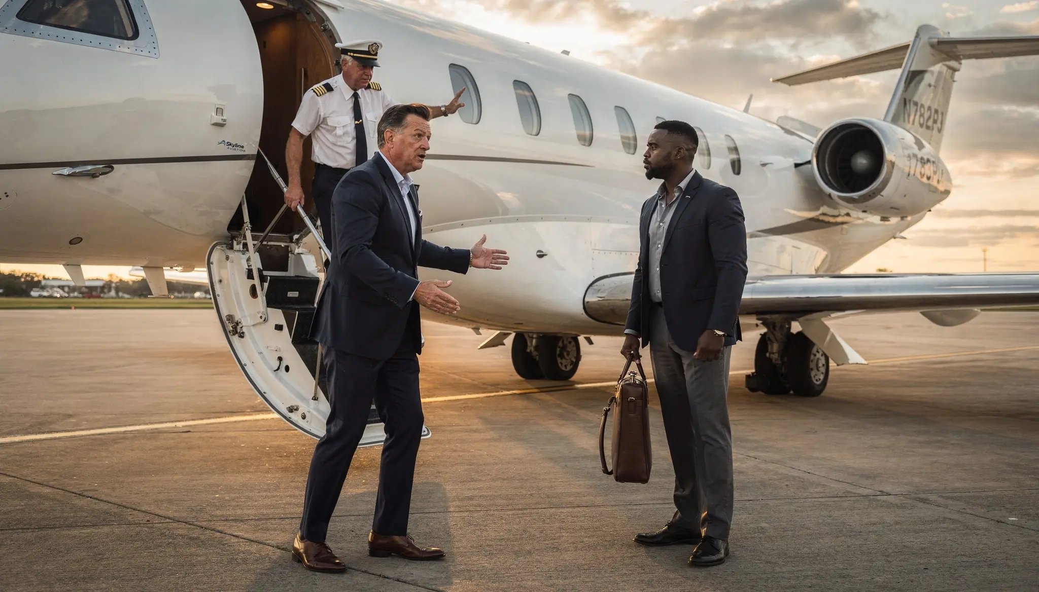 A Wealthy Executive Stopped a Black Man From Boarding a Private Jet — Then the Captain Stepped Into the Doorway