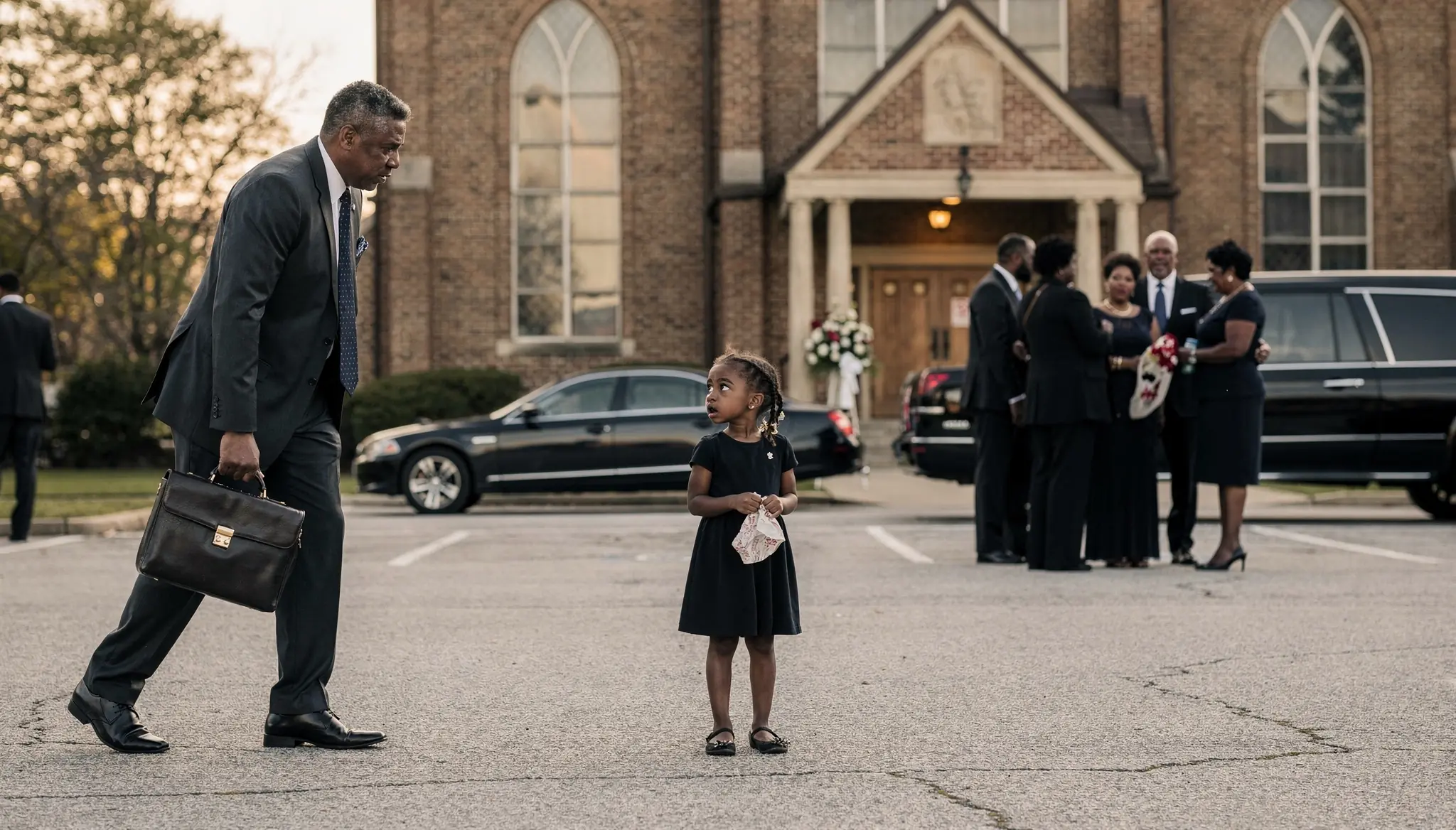 A Little Girl Was Told to Leave Her Grandfather’s Funeral — Then the Family Lawyer Walked Across the Parking Lot