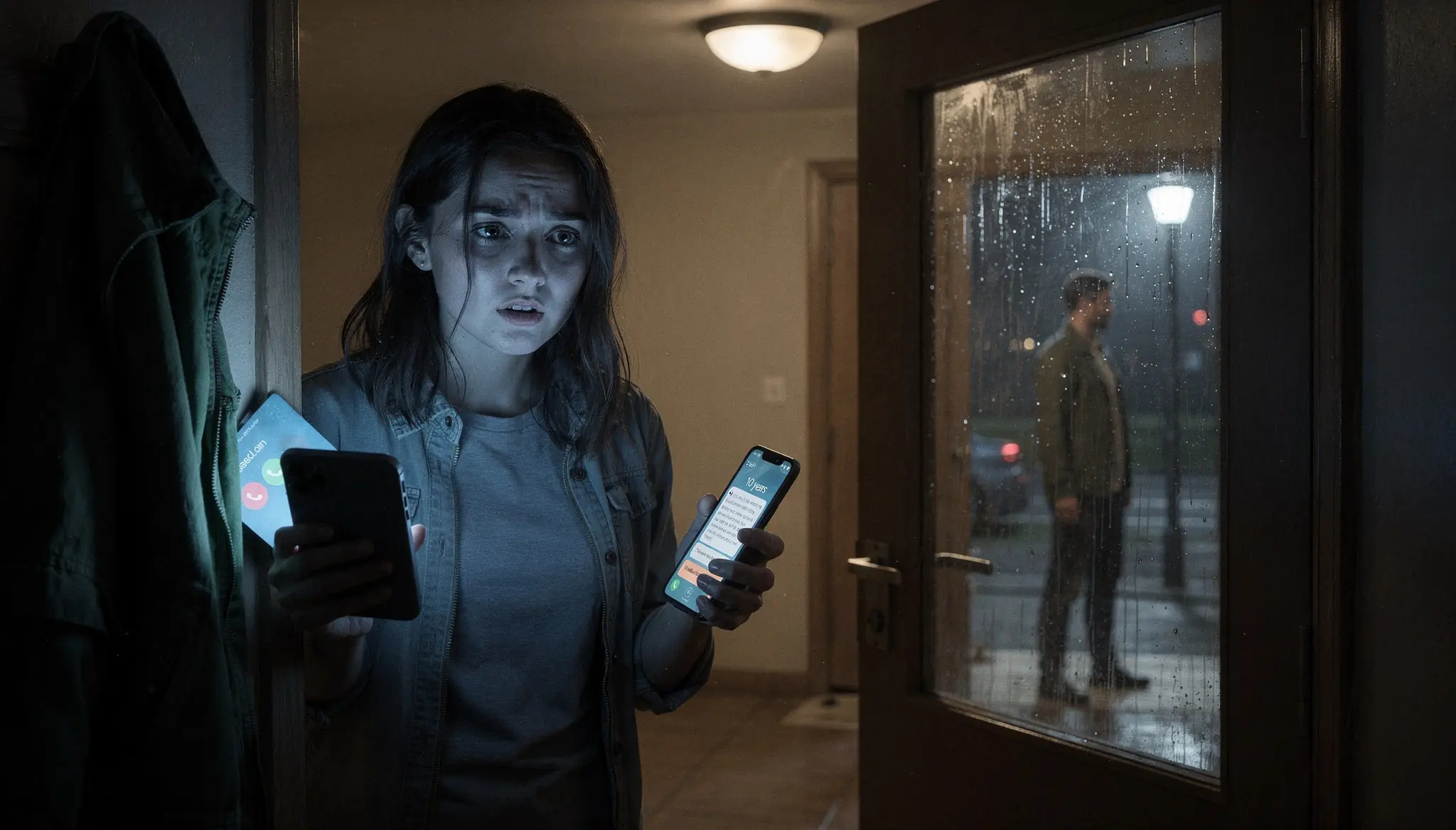 She Found His Midnight Phone in the Green Jacket and Asked If Ten Years Ended Here — Then the Man Outside Was the Brother She Had Already Buried