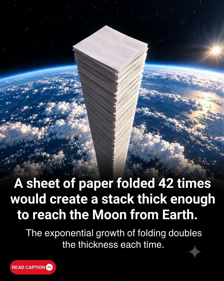 What Happens If You Fold a Sheet of Paper 42 Times? The Mind-Blowing Mathematics of Exponential Growth