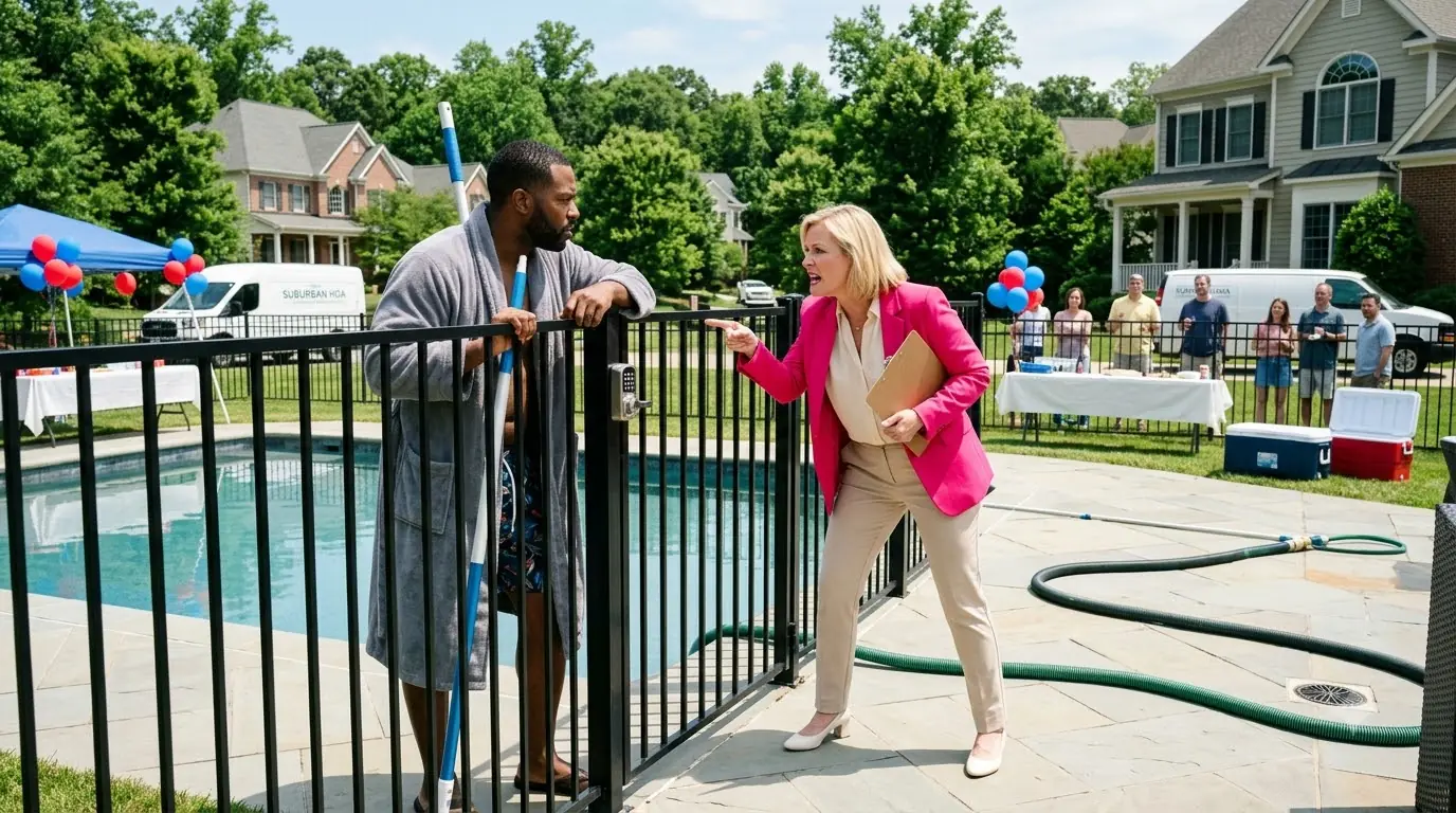 HOA President Promised His Private Pool to 100 Guests — Then She Found the Gate Locked