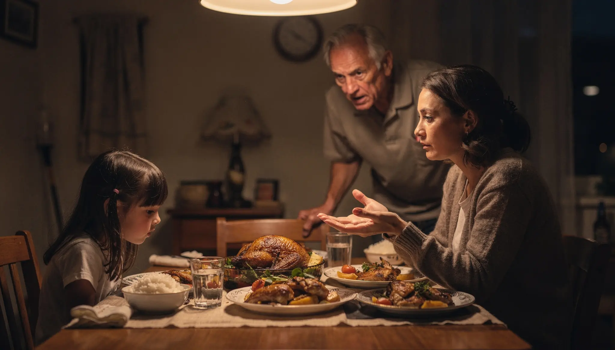 She Gave Her Daughter Only Rice and Said Chicken Was for Kids Who Bring Joy — Then the Grandfather Told Her to Say It Again