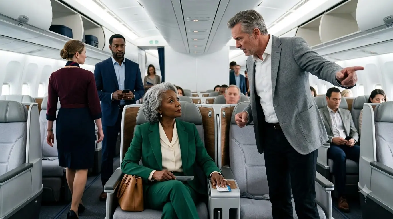 A Passenger Orders an Elderly Woman Off the Plane — Until He Sees Who Comes to Help Her