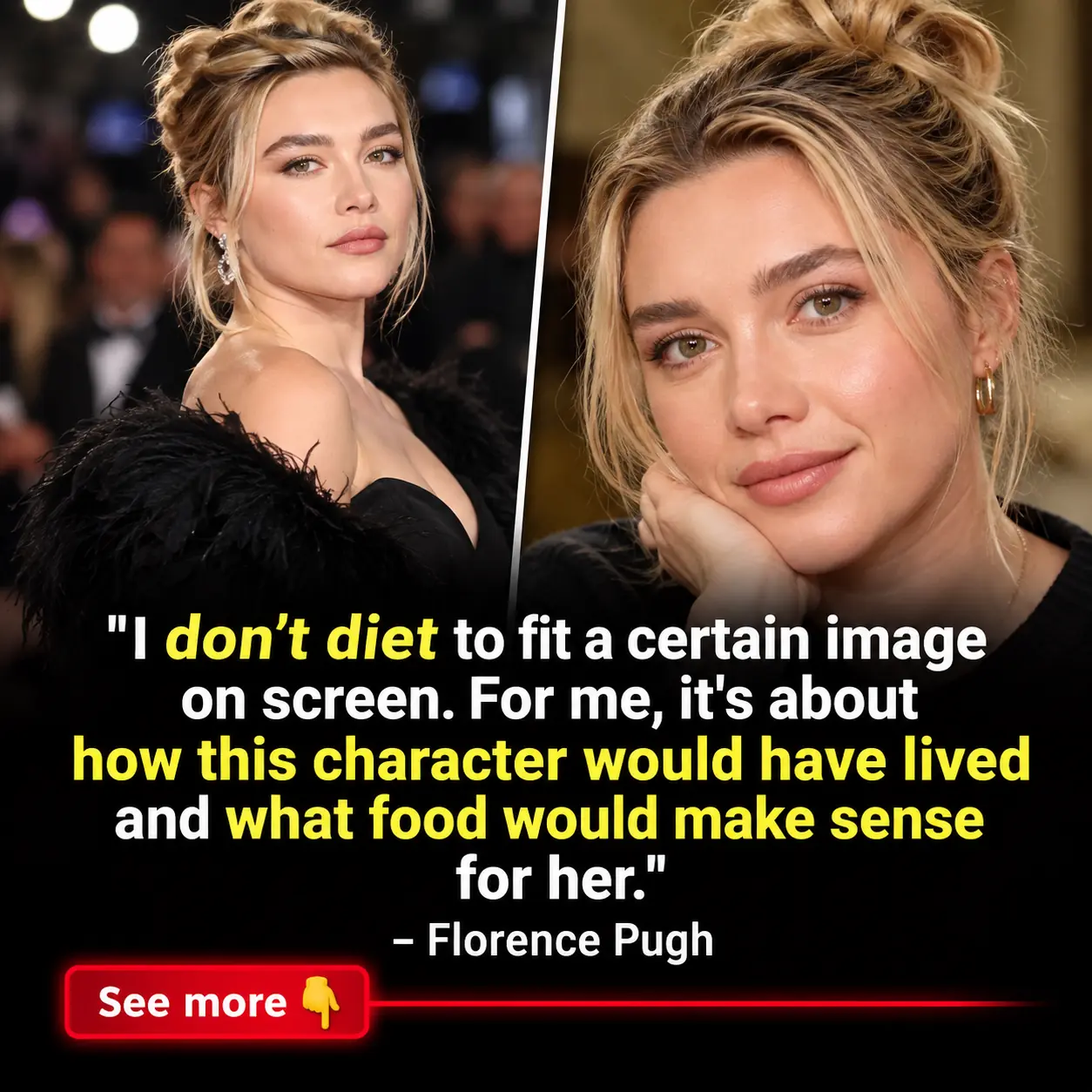 Florence Pugh Rejects Hollywood’s Pressure to Lose Weight: “Authenticity Comes First”