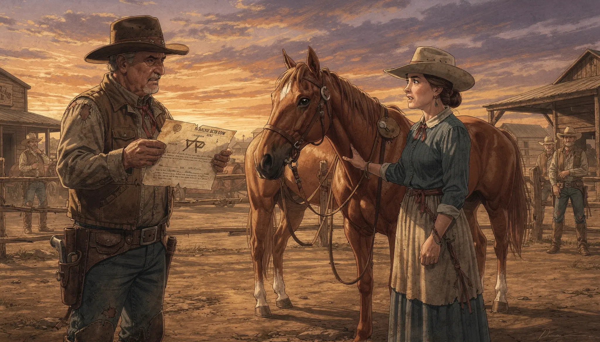 He Held Up a Bill of Sale and Said the Mare Was His — Then She Found the Tag He Made the Year She Was Born