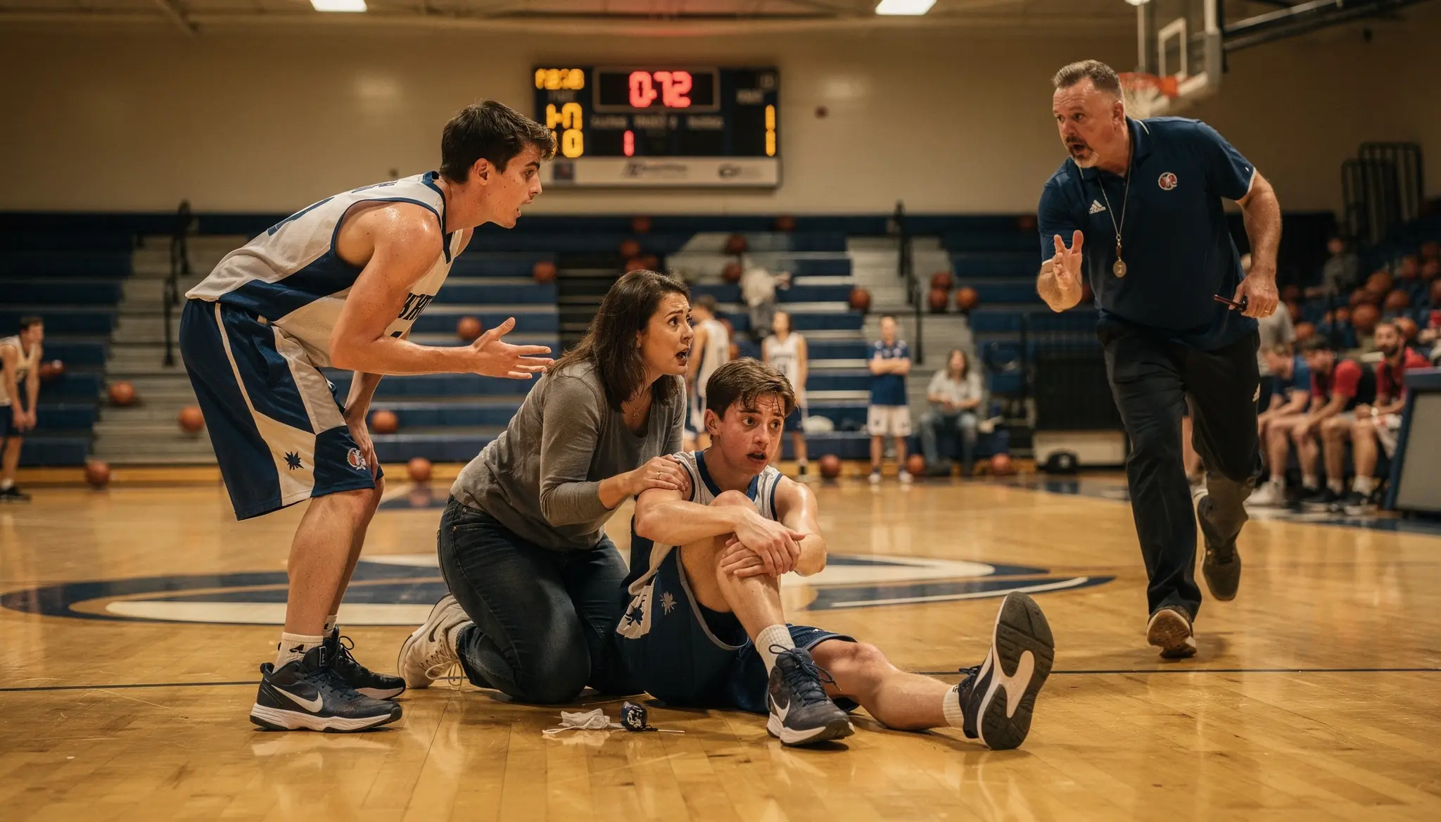 A Mother Confronted the Boy Beside Her Injured Son — Then the Coach Came Running Across the Gym