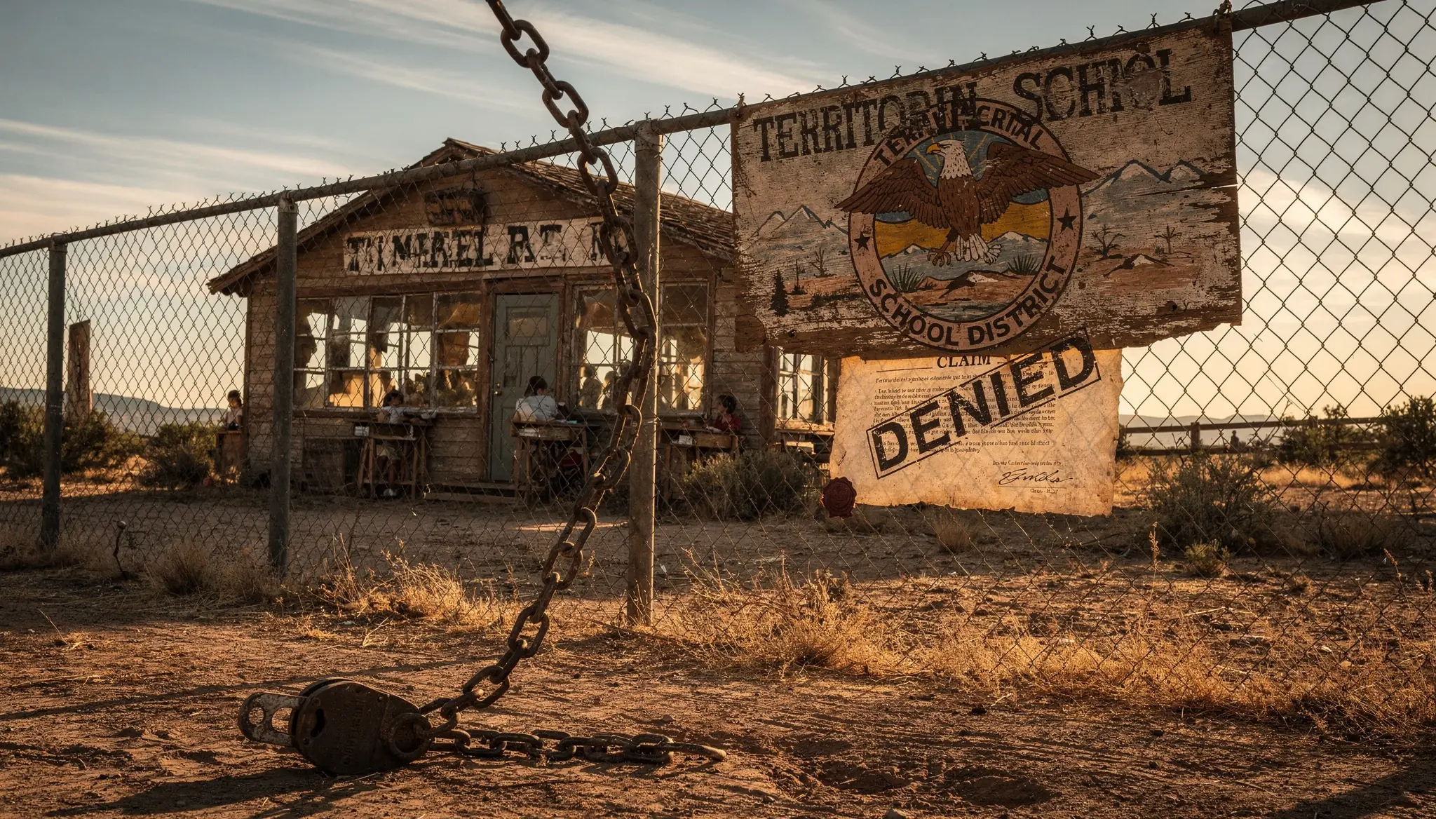 She Said Children Had Studied There for Twelve Years Under a Territorial Seal — Then the Cut Chain Link Dropped on the Claim