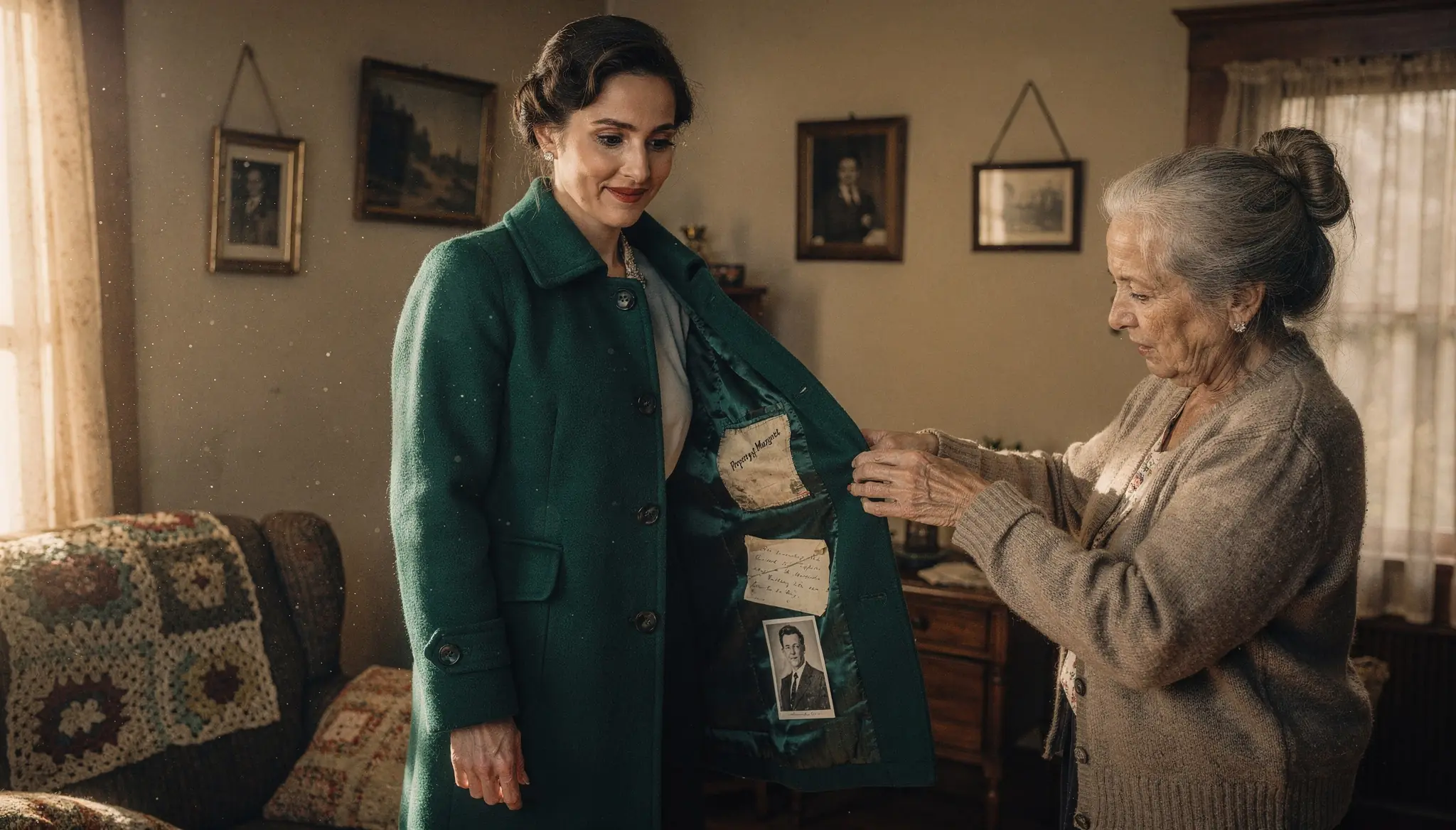 She Put On the Dead Woman's Green Coat and Said It Looked Better on Her — Then the Grandmother Opened the Lining