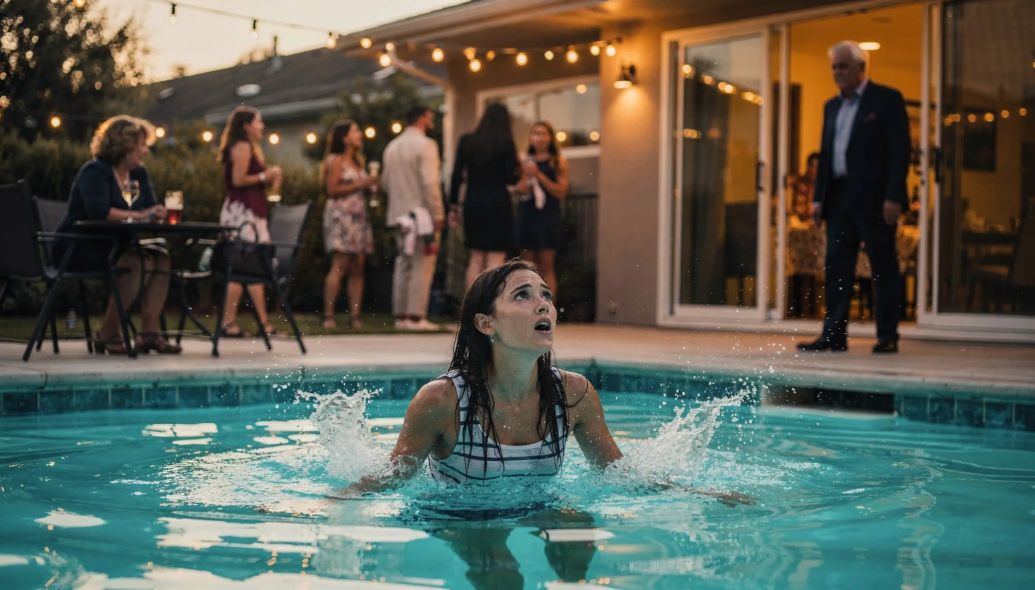 She Jumped Into the Pool to Escape the Mother Who Crashed Her First Date — Then Learned the Party's Host Was the Man Who Left That Mother Sitting Alone