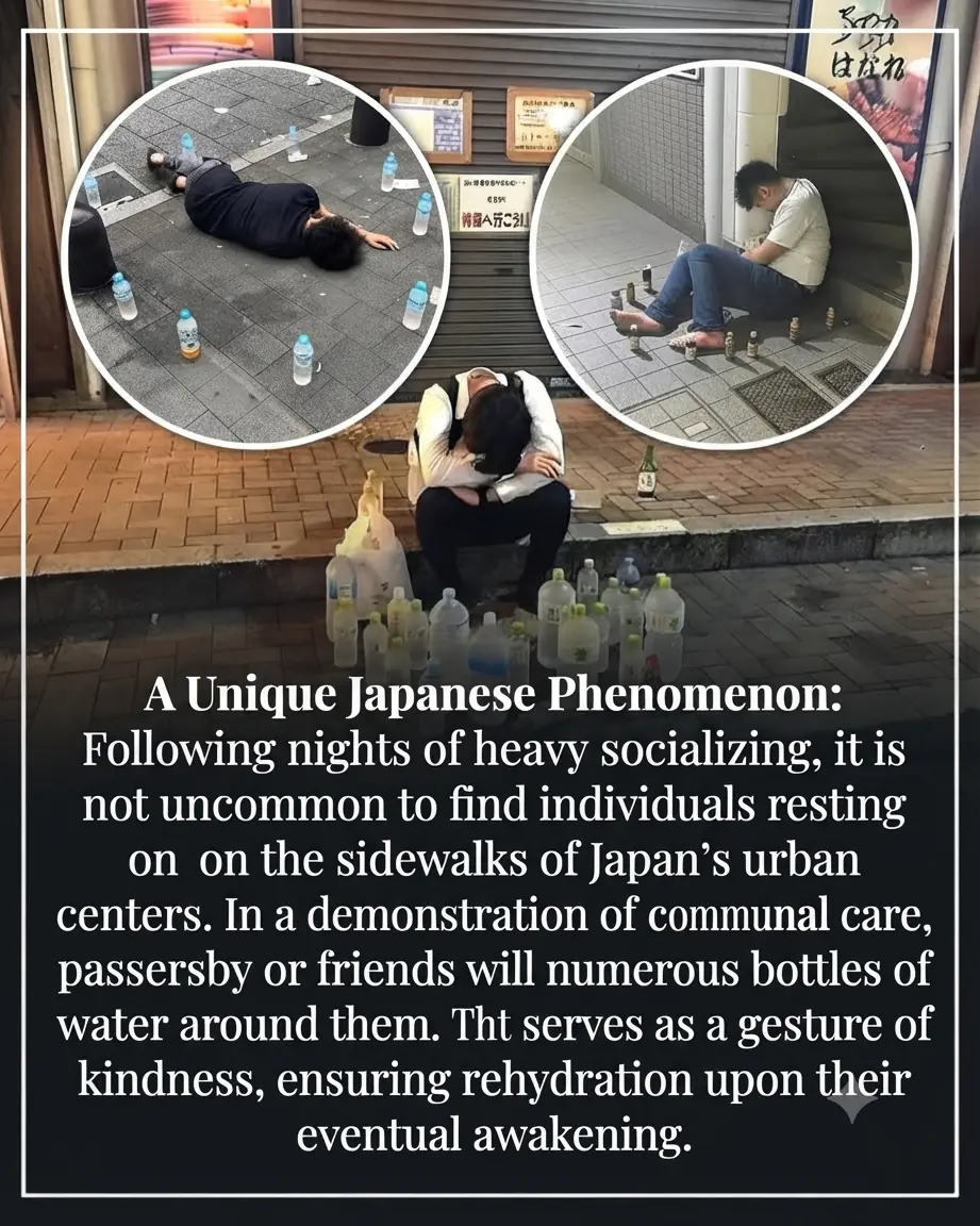 In Japan, Strangers Sometimes Leave Water Beside Drunk People—A Quiet Act of Kindness