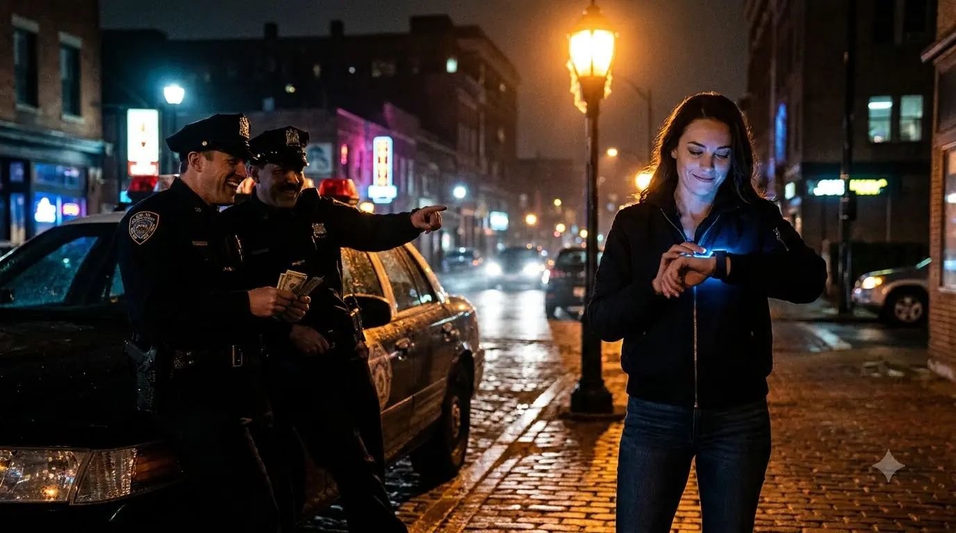 Two Cops Took Her Money and Laughed — Then She Checked Her Watch