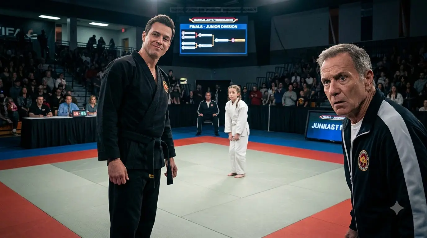A Black Belt Thought He Had Cornered the Shy Little Girl — Then Her Coach Saw the Trap