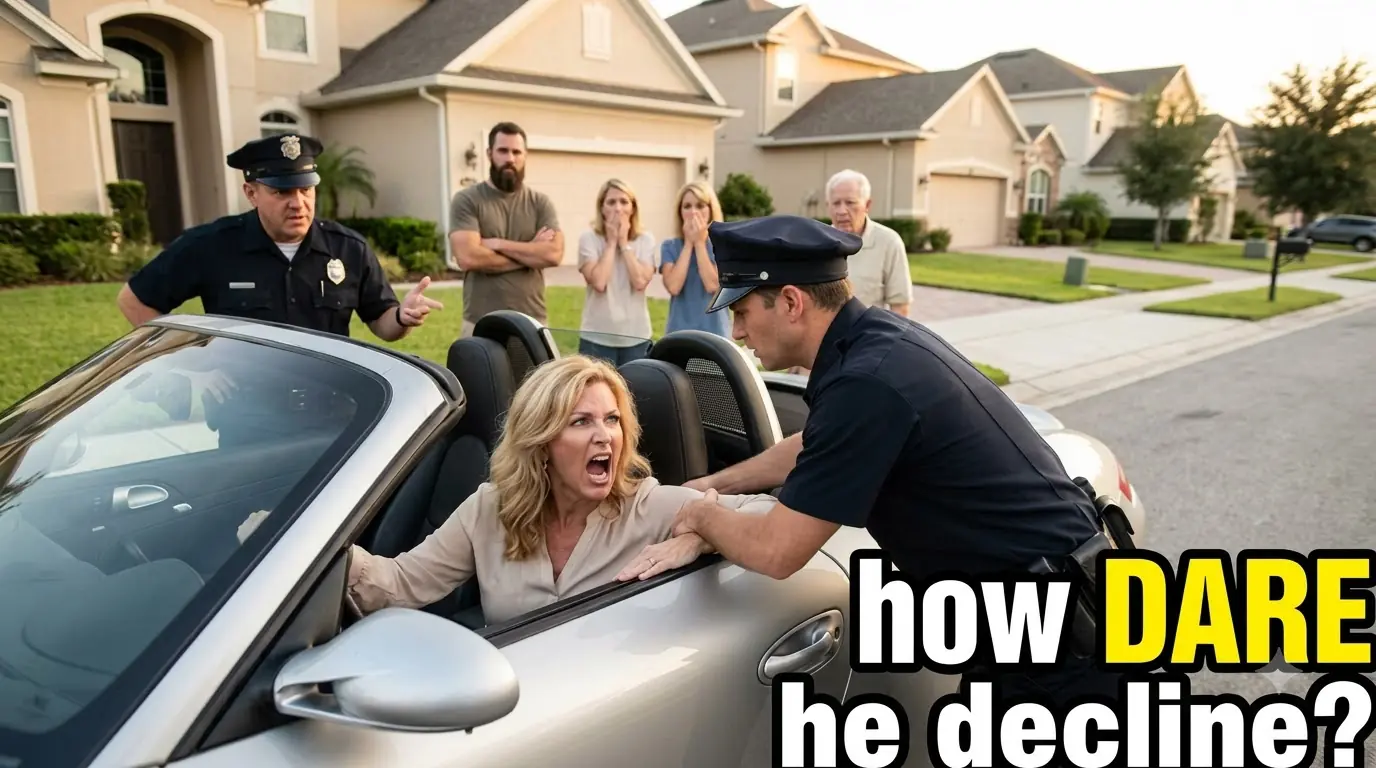 HOA Karen Climbed Into My Convertible Demanding a Ride Cops Arrested Her for Trespassing