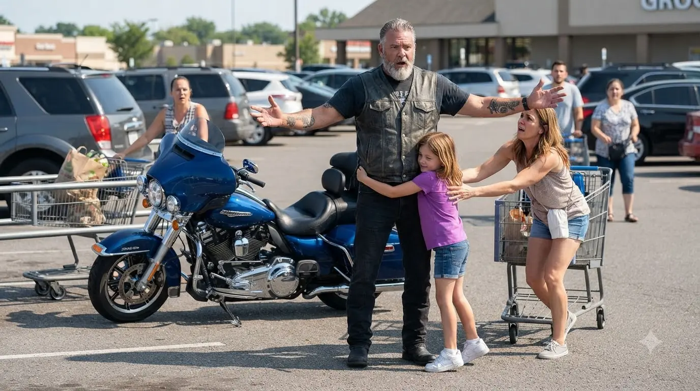 A Little Girl Ran Into a Biker’s Arms — Then Her Mother Saw What Hung From His Keys