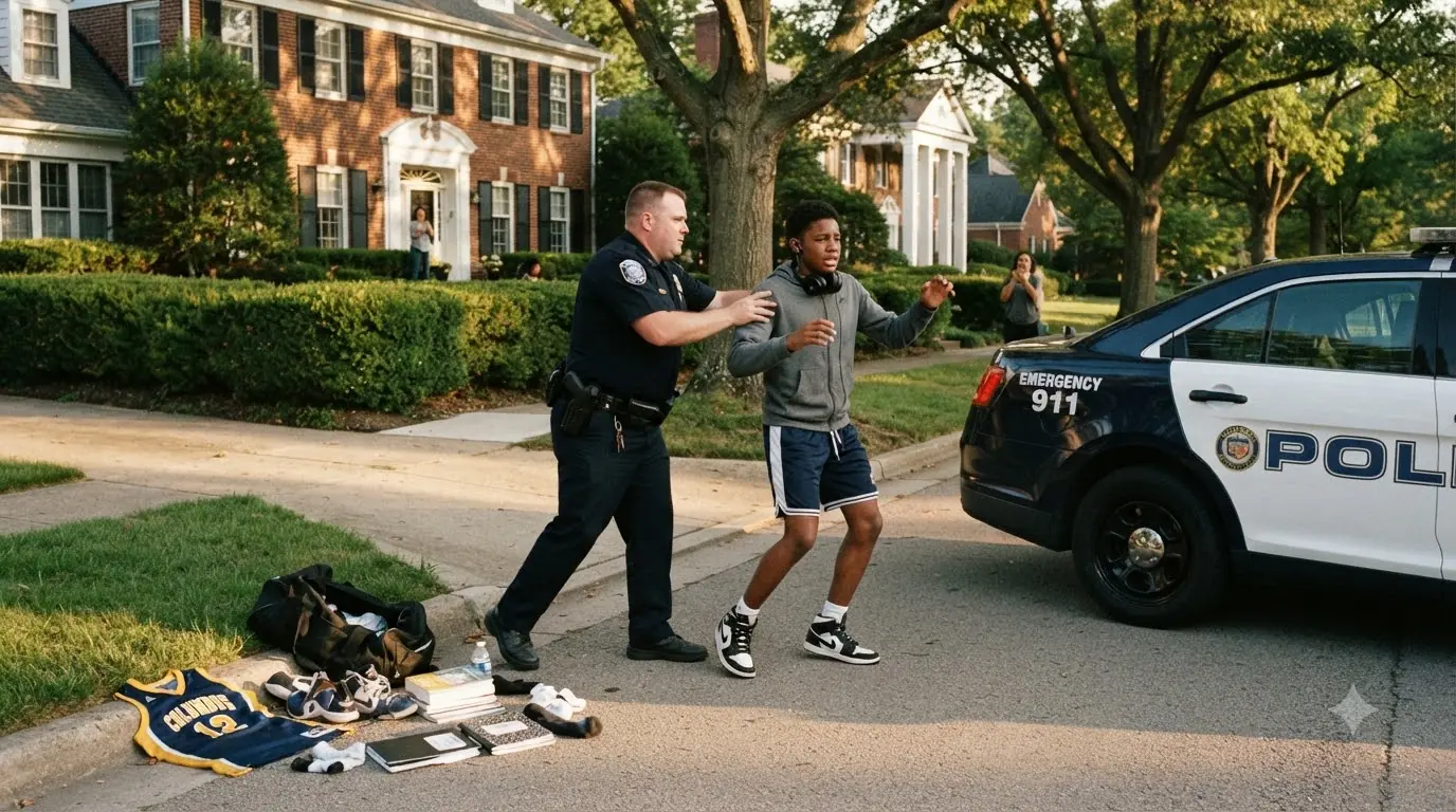 Police Dumped a Teen’s Basketball Bag Onto the Sidewalk — Then a Black SUV Stopped Beside Them