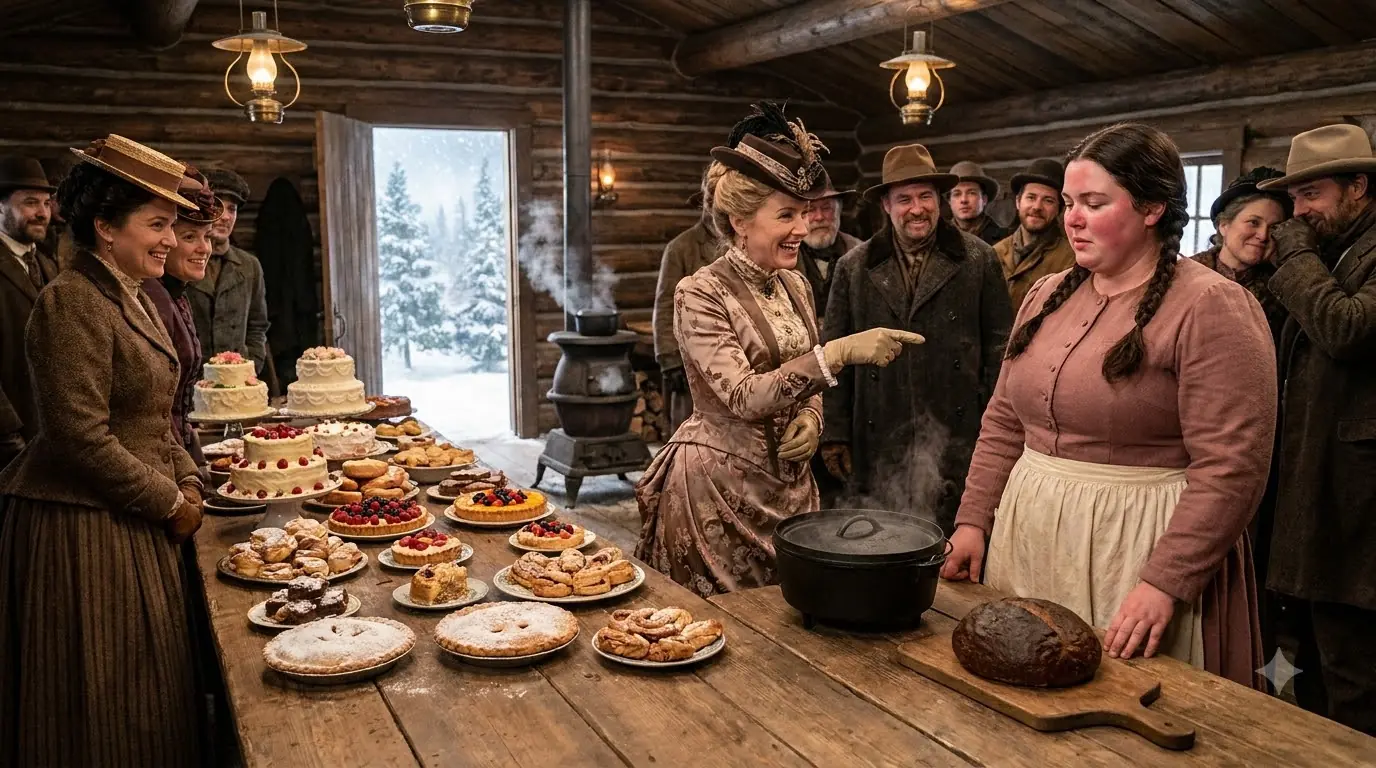 They Laughed at Her Plain Loaf — The Man in the Wolfskin Coat Asked Her to Get Her Coat
