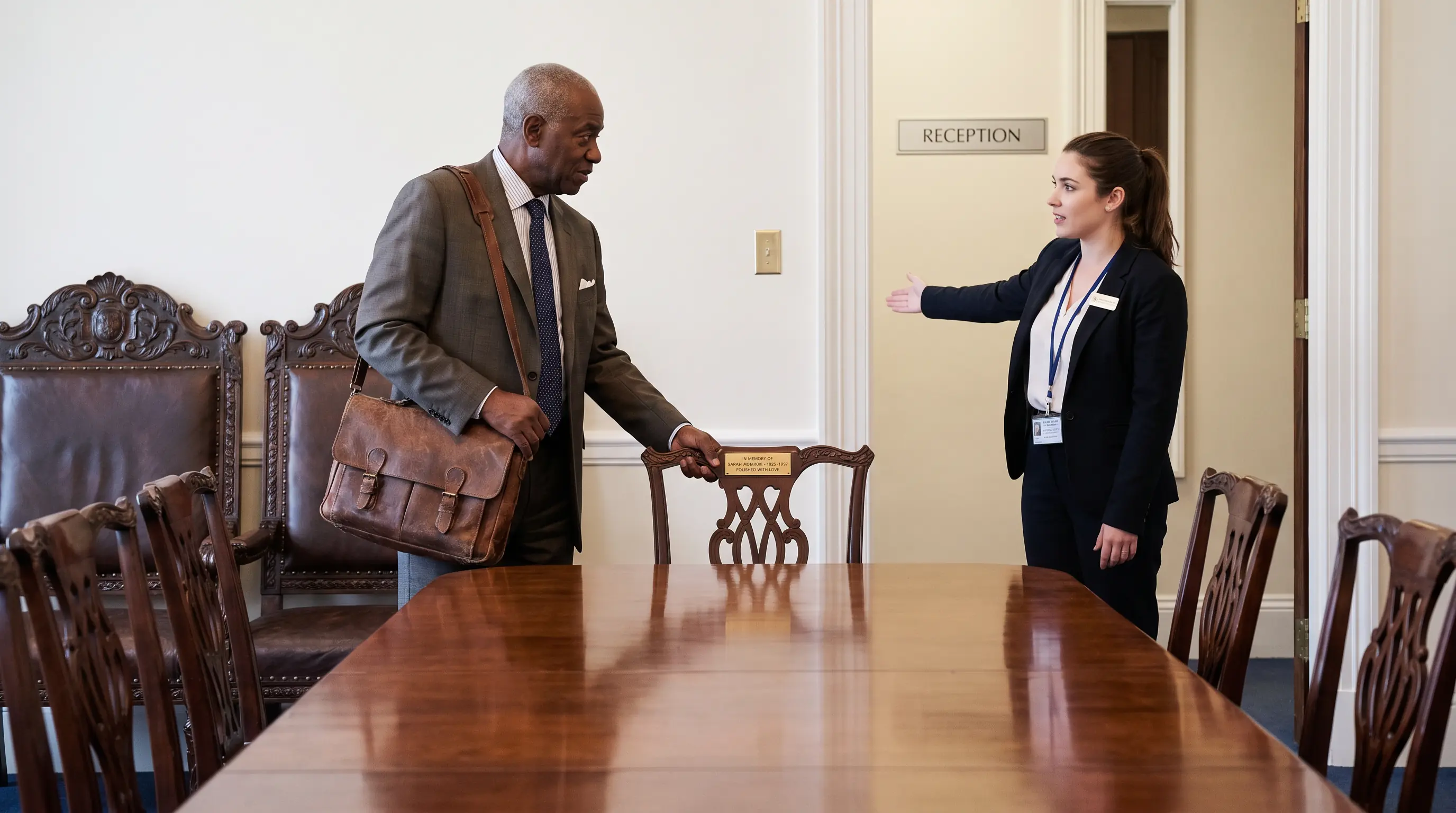 She Sent the Man at the Head of the Table Back to Reception — Then He Pulled Out the Chair His Mother Had Polished for Twenty-Two Years