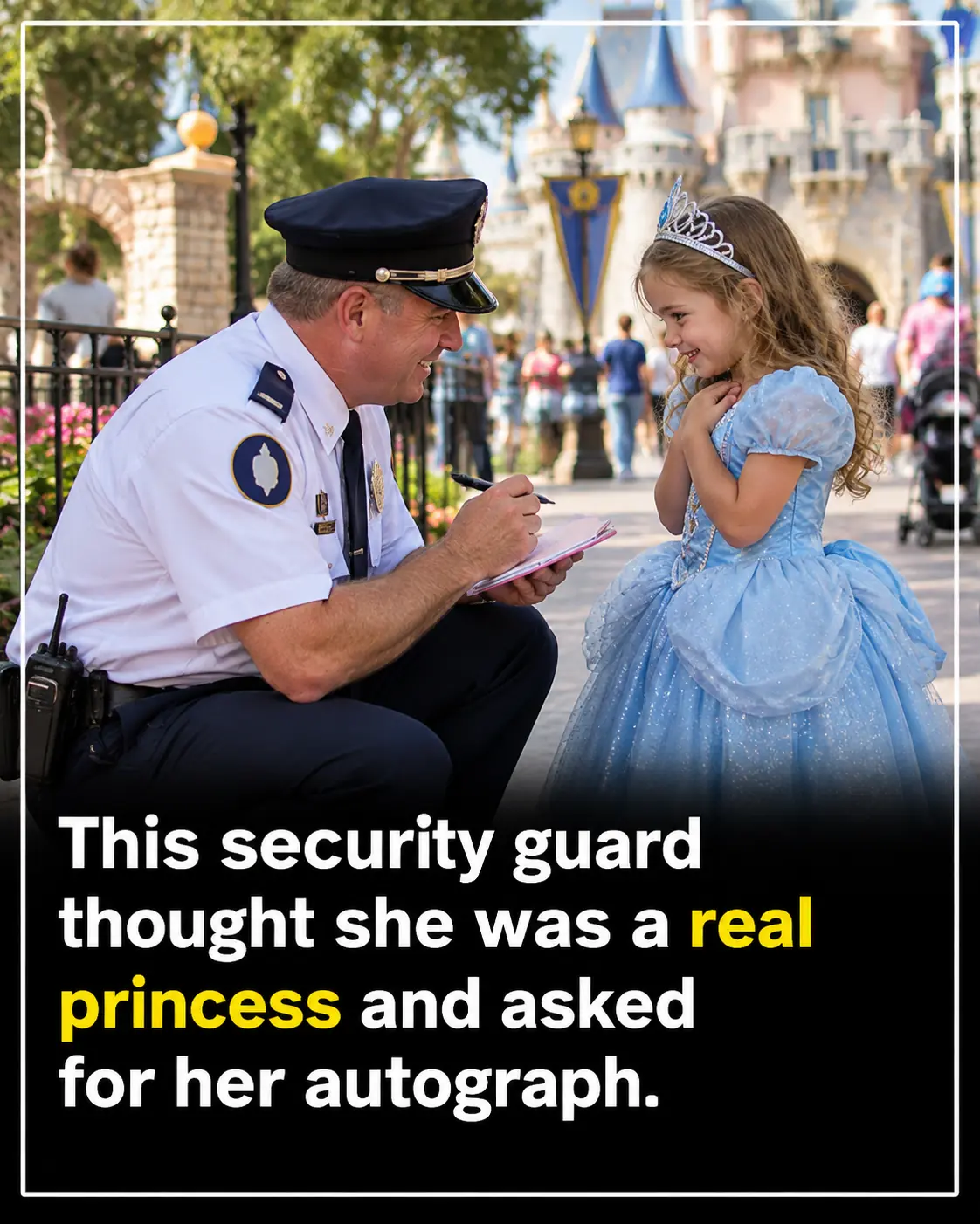 Disneyland Security Guard Makes Little Girl Feel Like a Real Princess