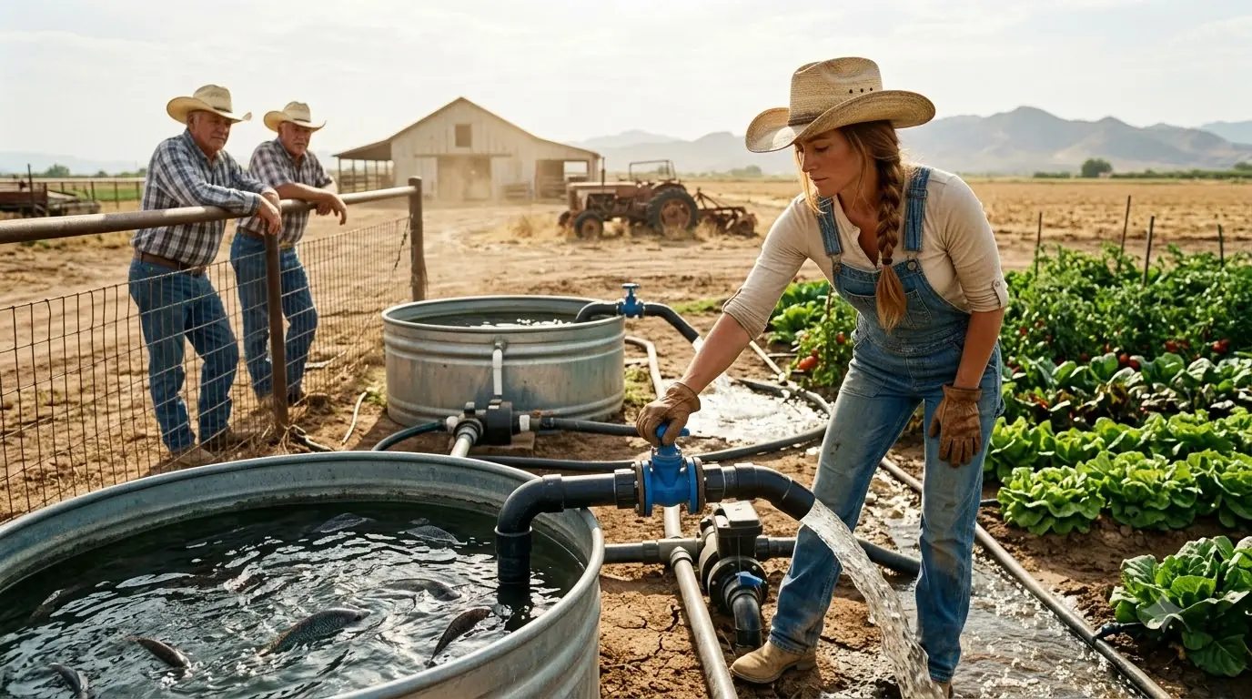 They Laughed When the Farm Woman Raised Fish Beside Her Crops — Then Every Well in the Valley Went Dry Except the Water She Kept Reusing