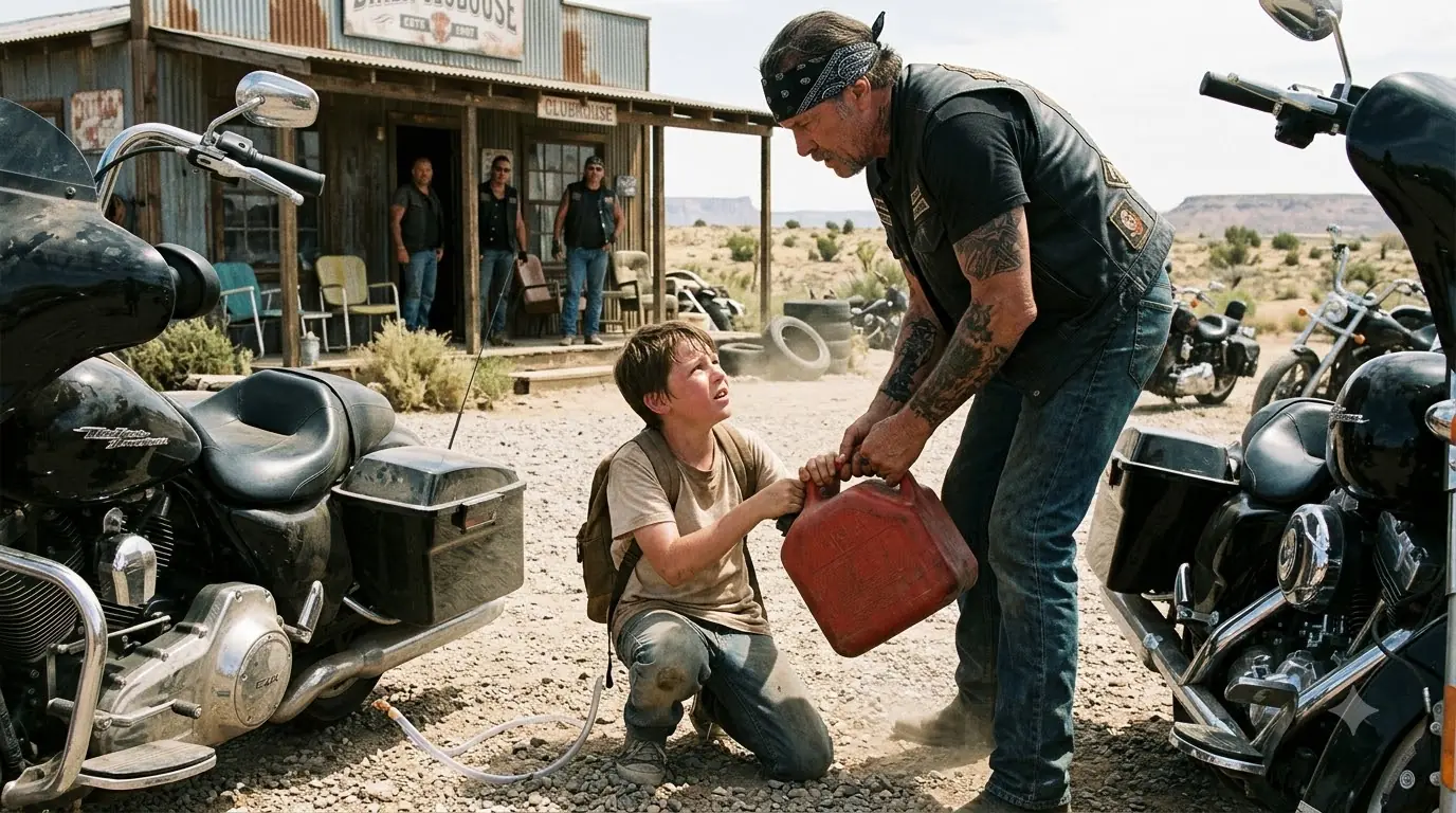 An Eleven-Year-Old Stole Gas From a Biker Club to Save His Mother — Then an Old Photograph Revealed Why They Couldn’t Turn Him Away