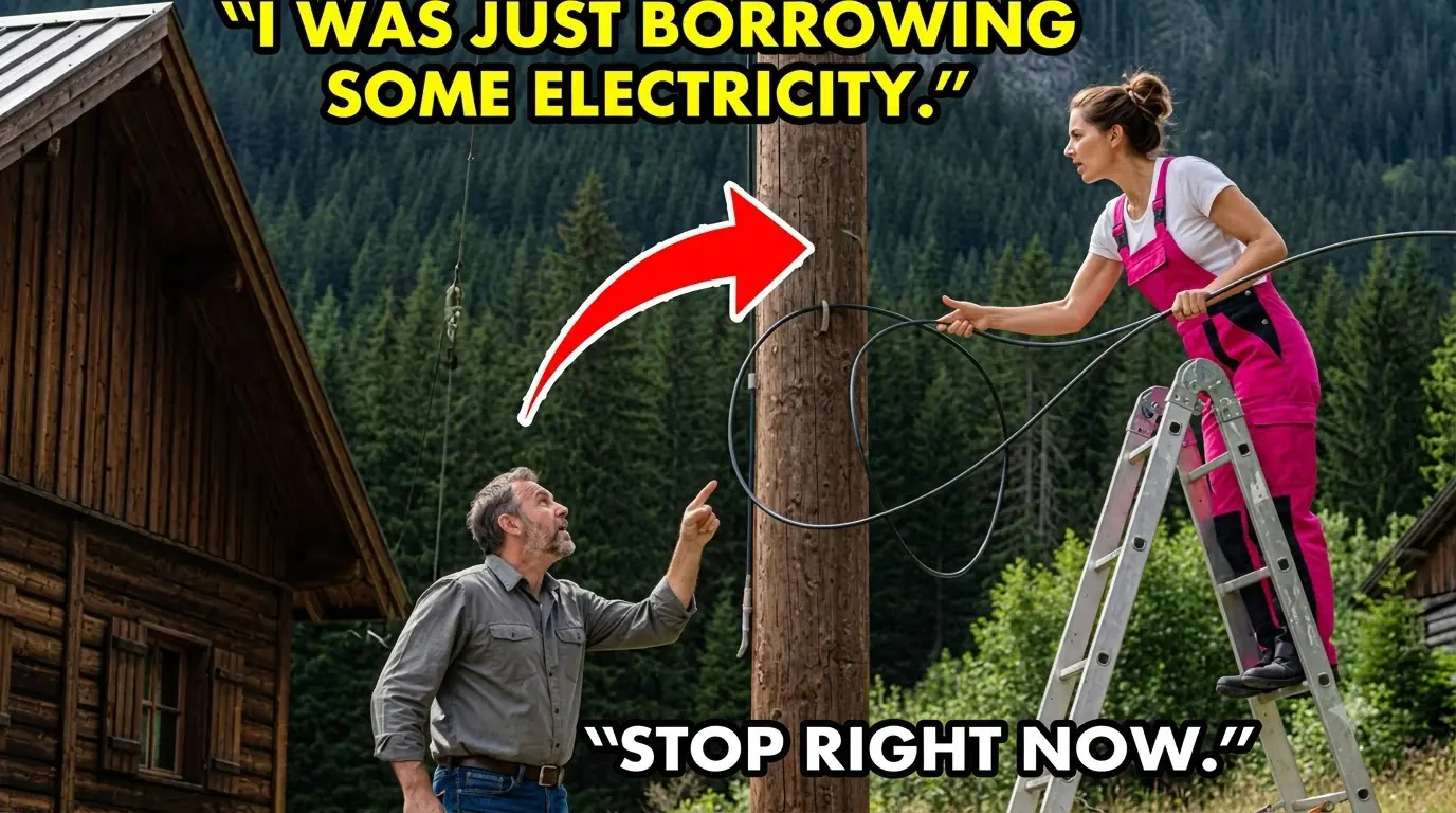 I Caught Karen Stealing Electricity From My Mountain Home — She Called Cops When I Confronted Her!
