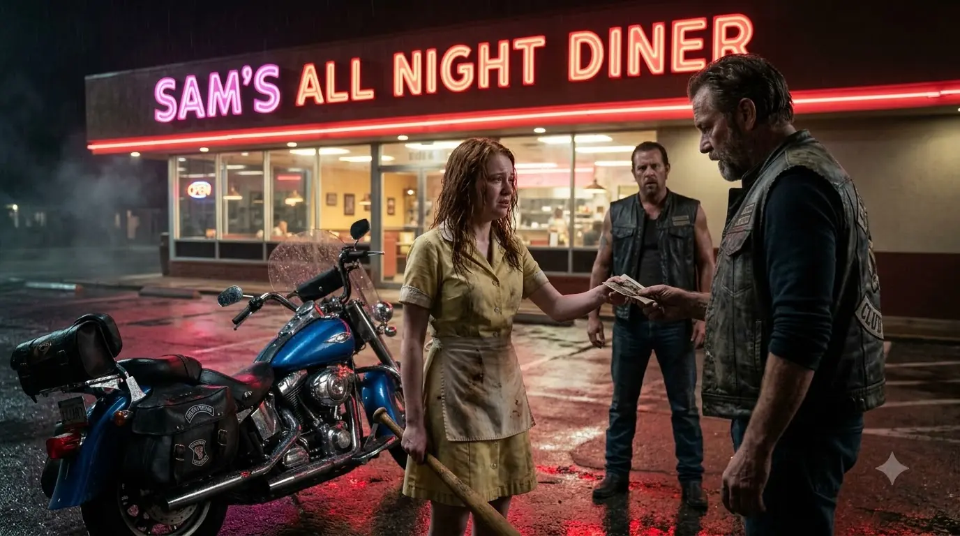 A Teen Girl Guarded a Biker’s Motorcycle at 2 A.M. — Then an Old Photograph Changed Who Came Looking for Her
