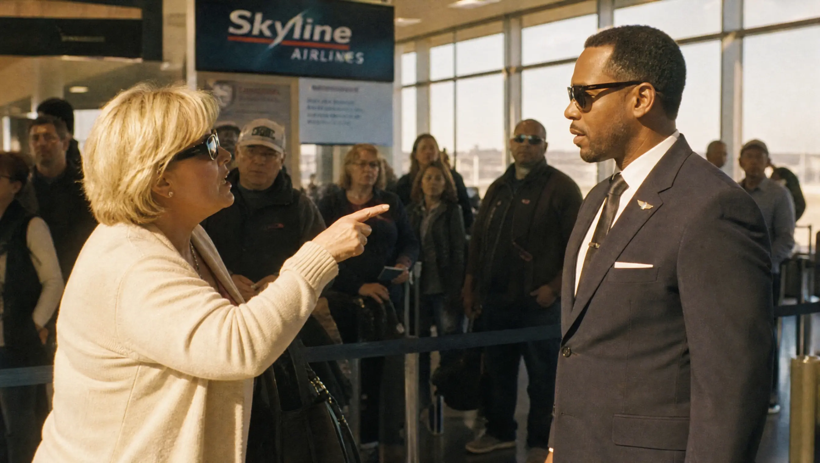 White Woman Tried To Remove A Black Man From the Line — Unaware He Controlled The Airline