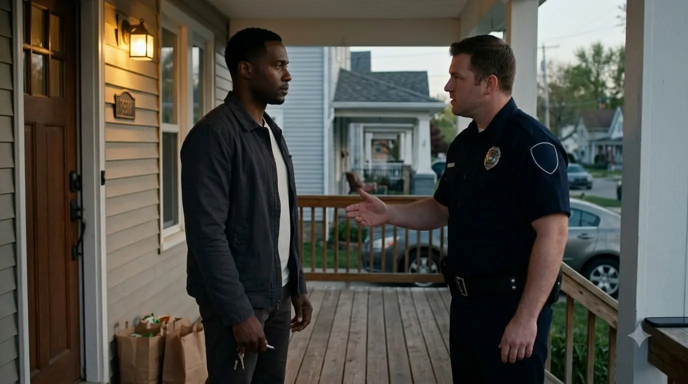 Officer Demands ID From A Man on His Own Porch — Then Went Pale When See His Badge