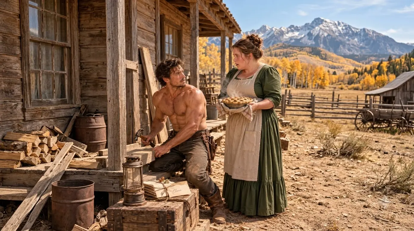A Widow Brought Pie to the Cowboy Across the Creek — Then She Recognized the Handwriting Beside His Door