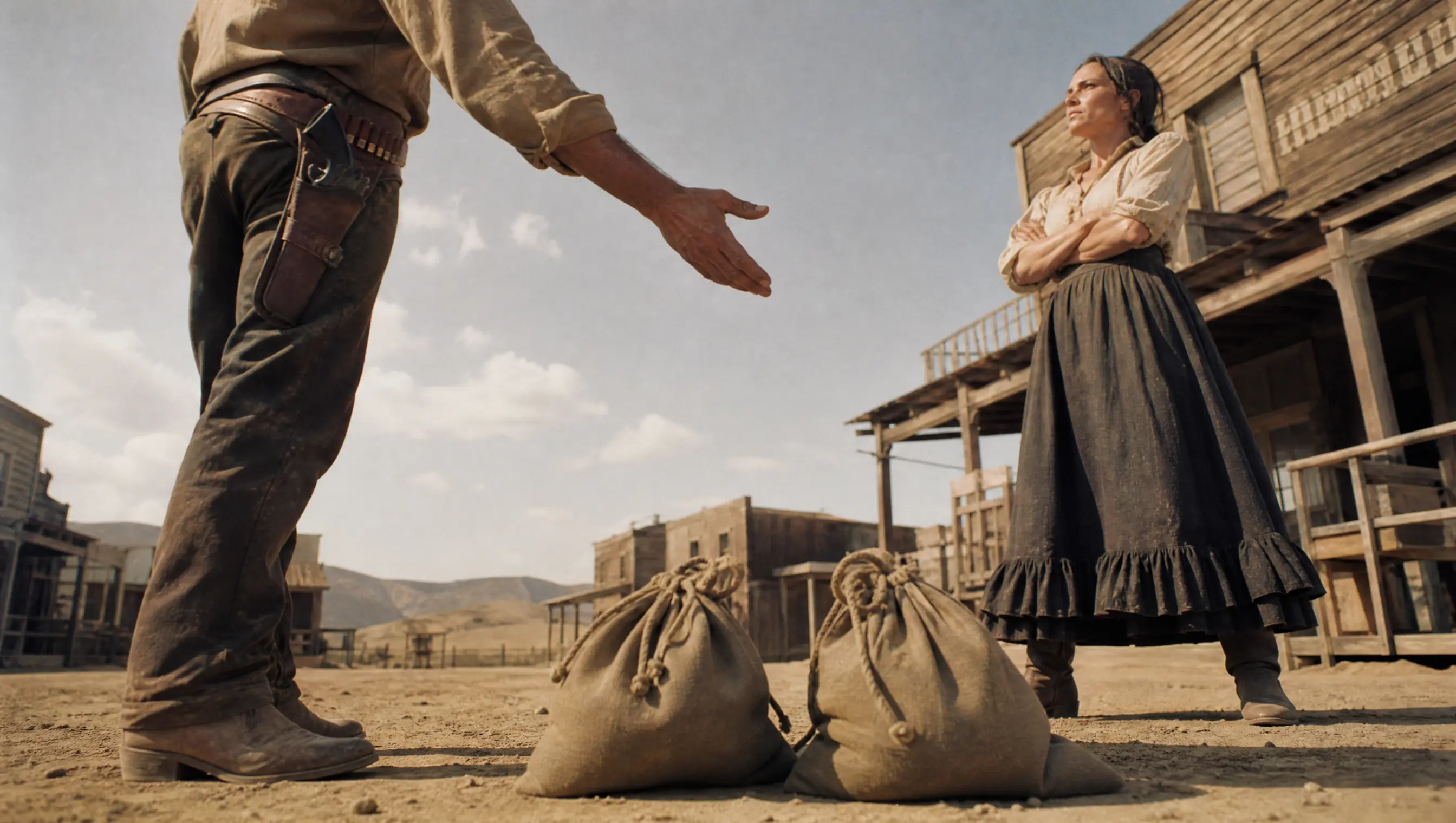 She Said They Were Not Livestock — Then He Set Two Pouches in the Dust