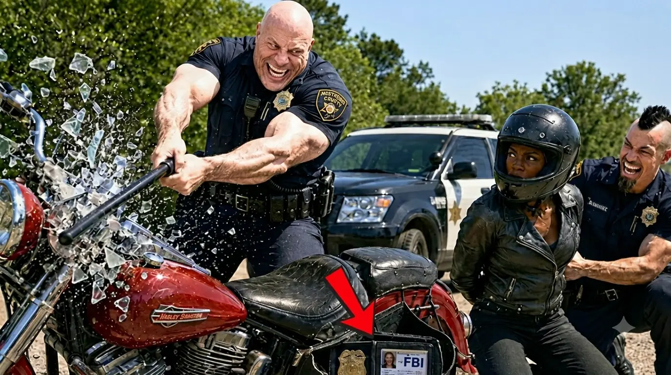 Police Smash a Black Girl’s Vintage Harley — Then Are Stunned by What’s Inside the Leather Saddlebag
