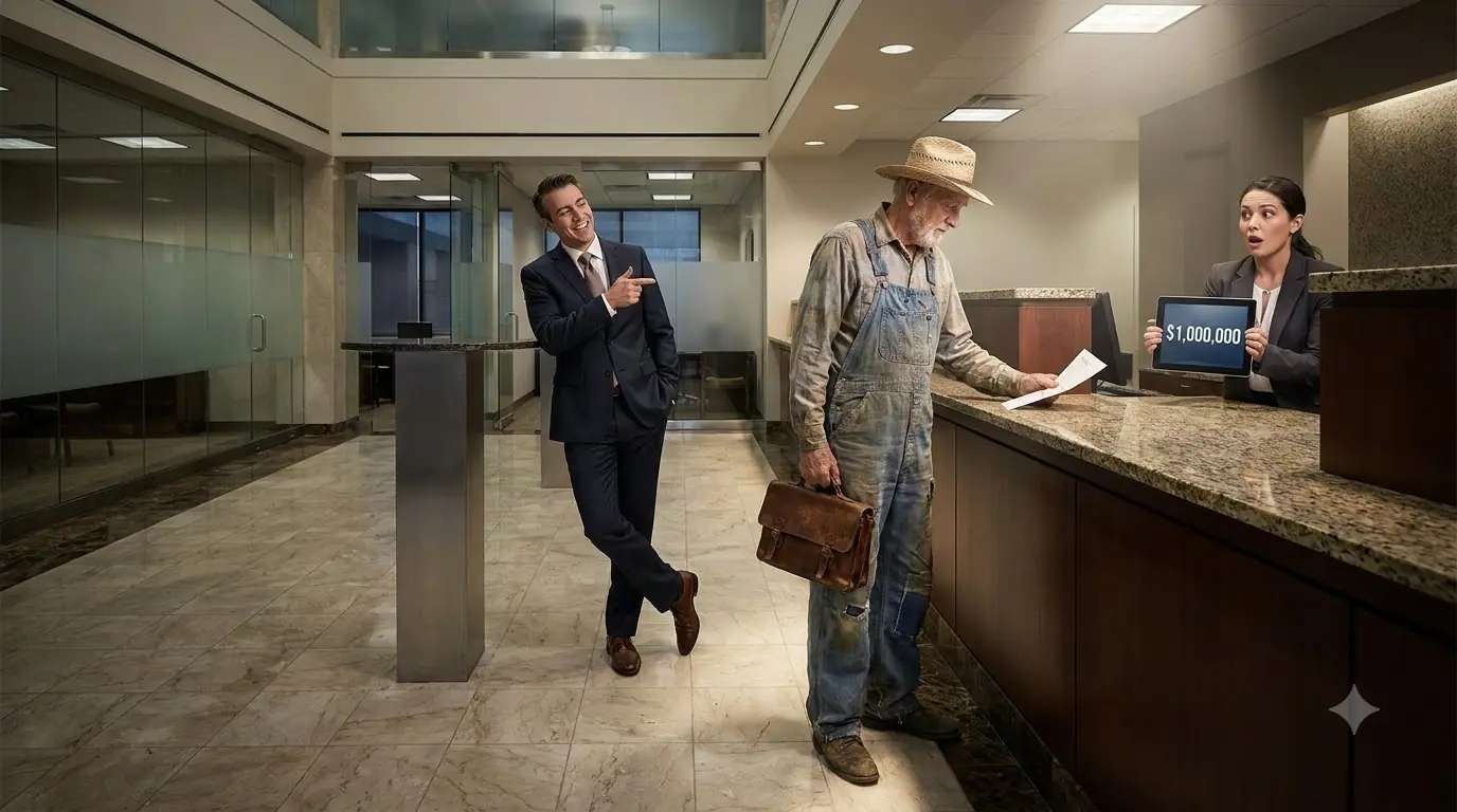 Old Farmer Asked to Withdraw 1 Million Dollars — The Businessman Mocked Him, Until He Learned About the Farm