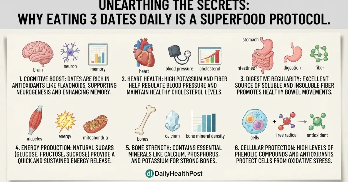 Eat 3 dates daily and these 6 things will happen to your body!