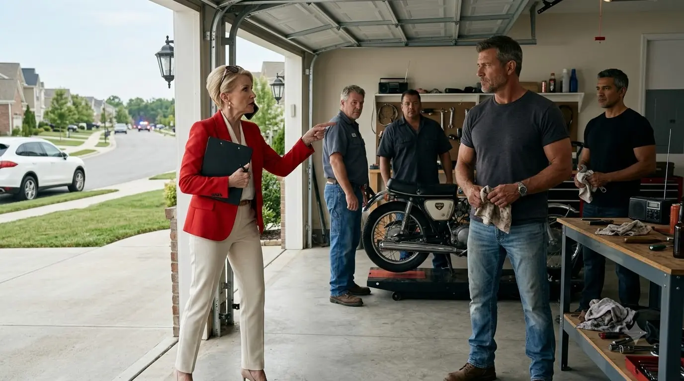HOA Karen Called 911 to Shut Down My Garage Party — Instant Regret When the Cop Walked Out