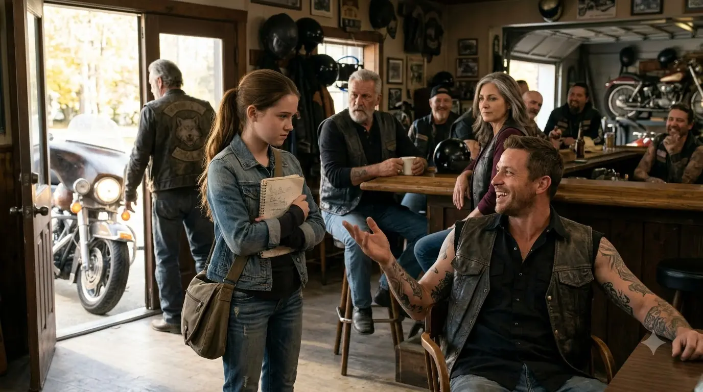 Bikers Laughed at the Teenage Girl — Until One Man Came And Silenced the Entire Room