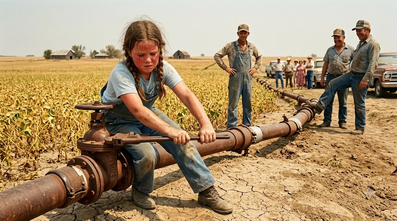 Farmers Gave a Little Girl Their Broken Irrigation Pipes as a Joke — Then She Turned One Valve Above a Dying Soybean Field